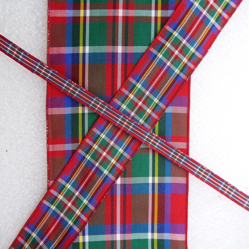 Royal stewart tartan ribbon - royal,
